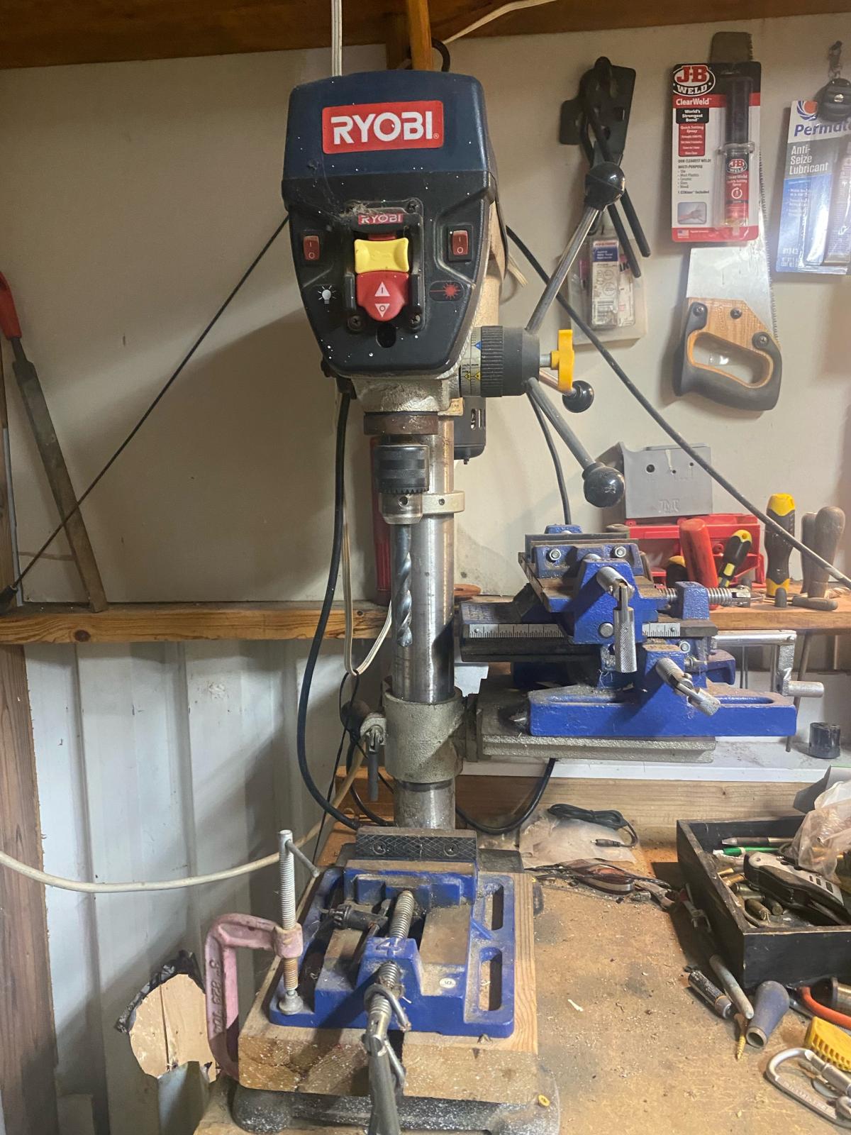Ryobi drill press XY vice and punch - Kennedale, Texas - FleaMarketBay