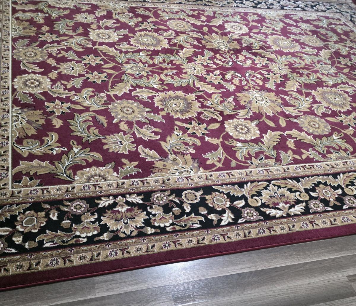 Rug Color RedBlch Kashan  Size 9f10 in   x13ft2in - Winston Salem, North Carolina - FleaMarketBay