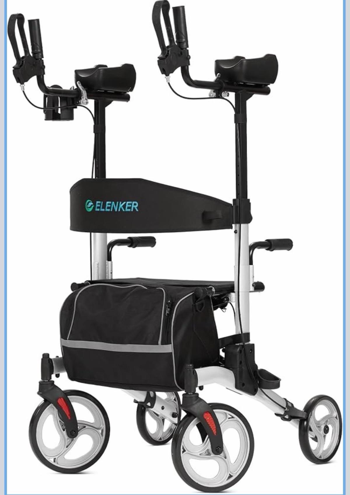ELENKER Upright Walker Stand Up Folding Rollator Walker with - El Monte, California - FleaMarketBay