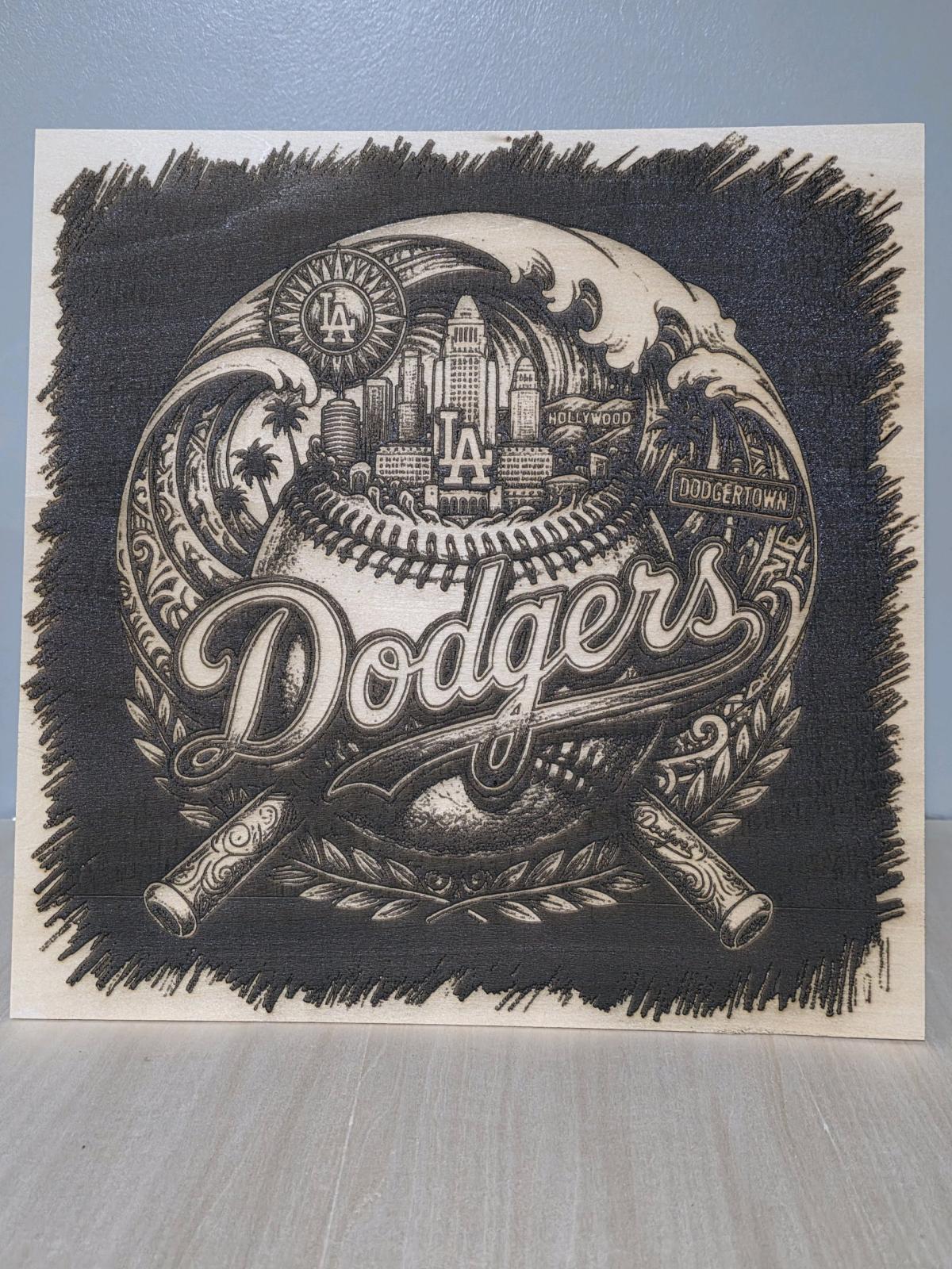 LA Dodgers laser engraving - Los Angeles, California - FleaMarketBay