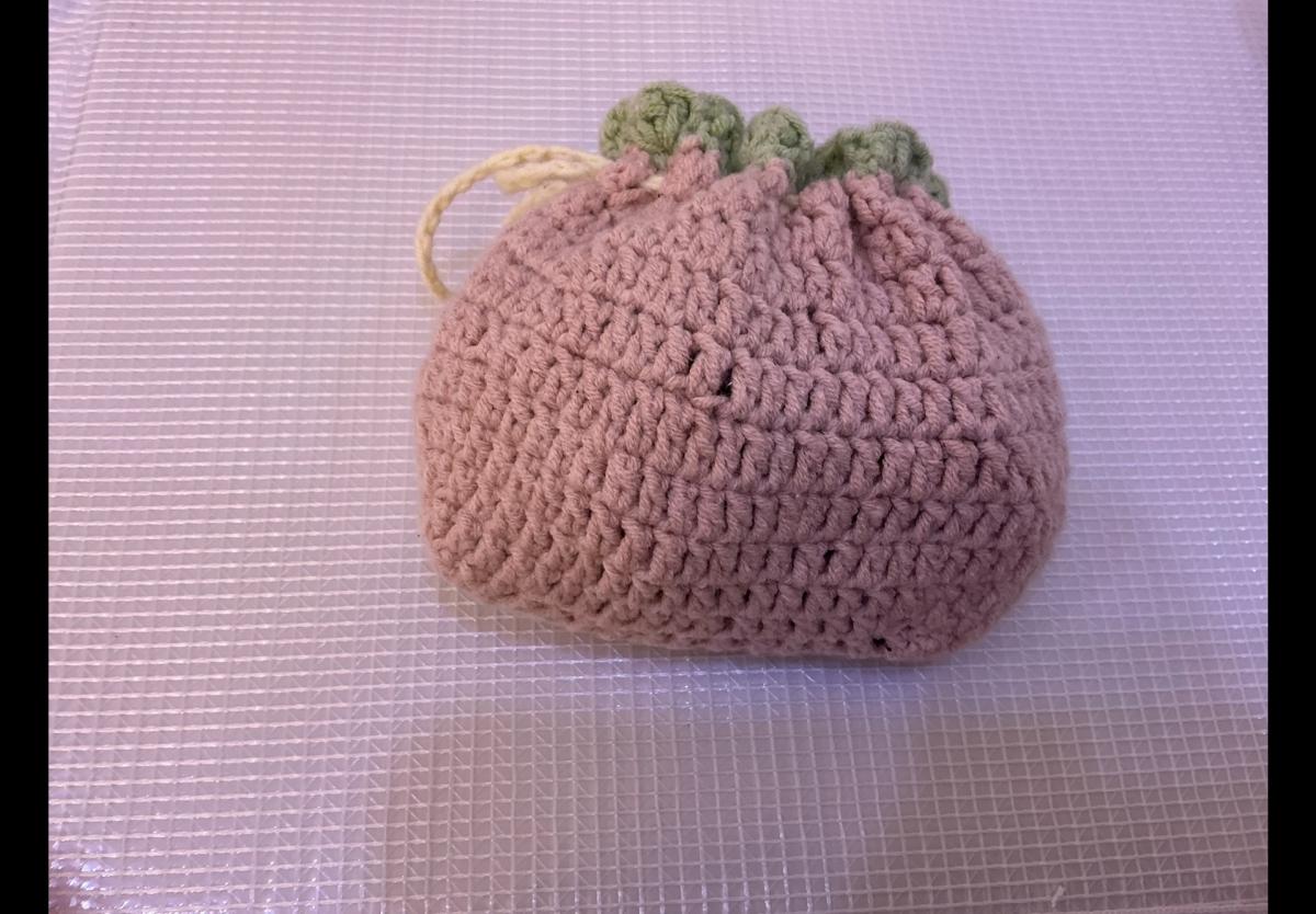 crocheted handmade strawberry pouch - Alicia, Arkansas - FleaMarketBay