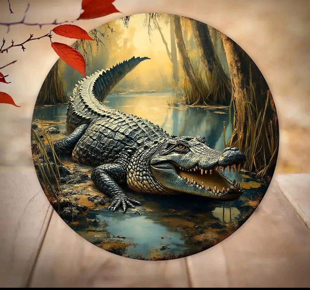 Metal Wall Decor with Gator and Swamp - Palm Bay, Florida - FleaMarketBay