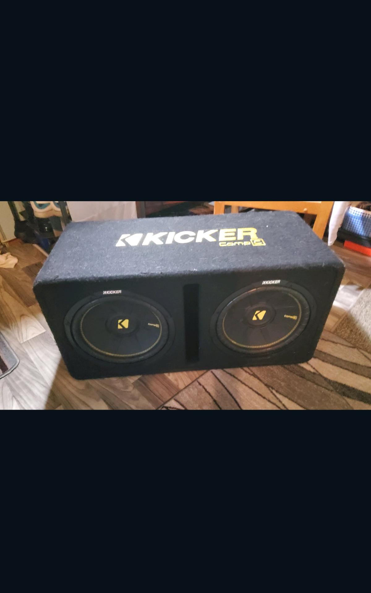 2 Kicker Comp Subwoofers with Box - Tampa, Florida - FleaMarketBay