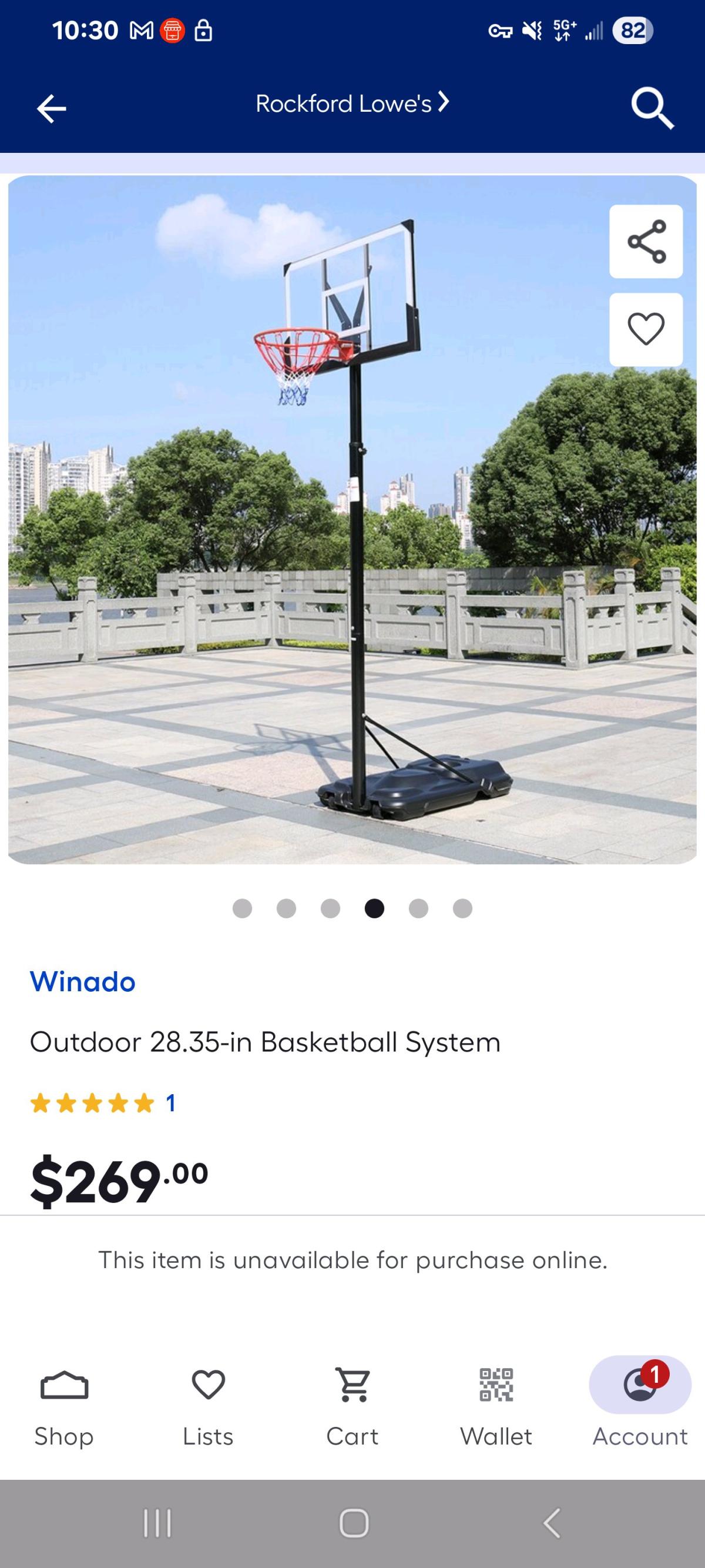 NIB Indoor Outdoor Basketball Goal Set w Backboard Hoop 810 - Rockford, Illinois - FleaMarketBay