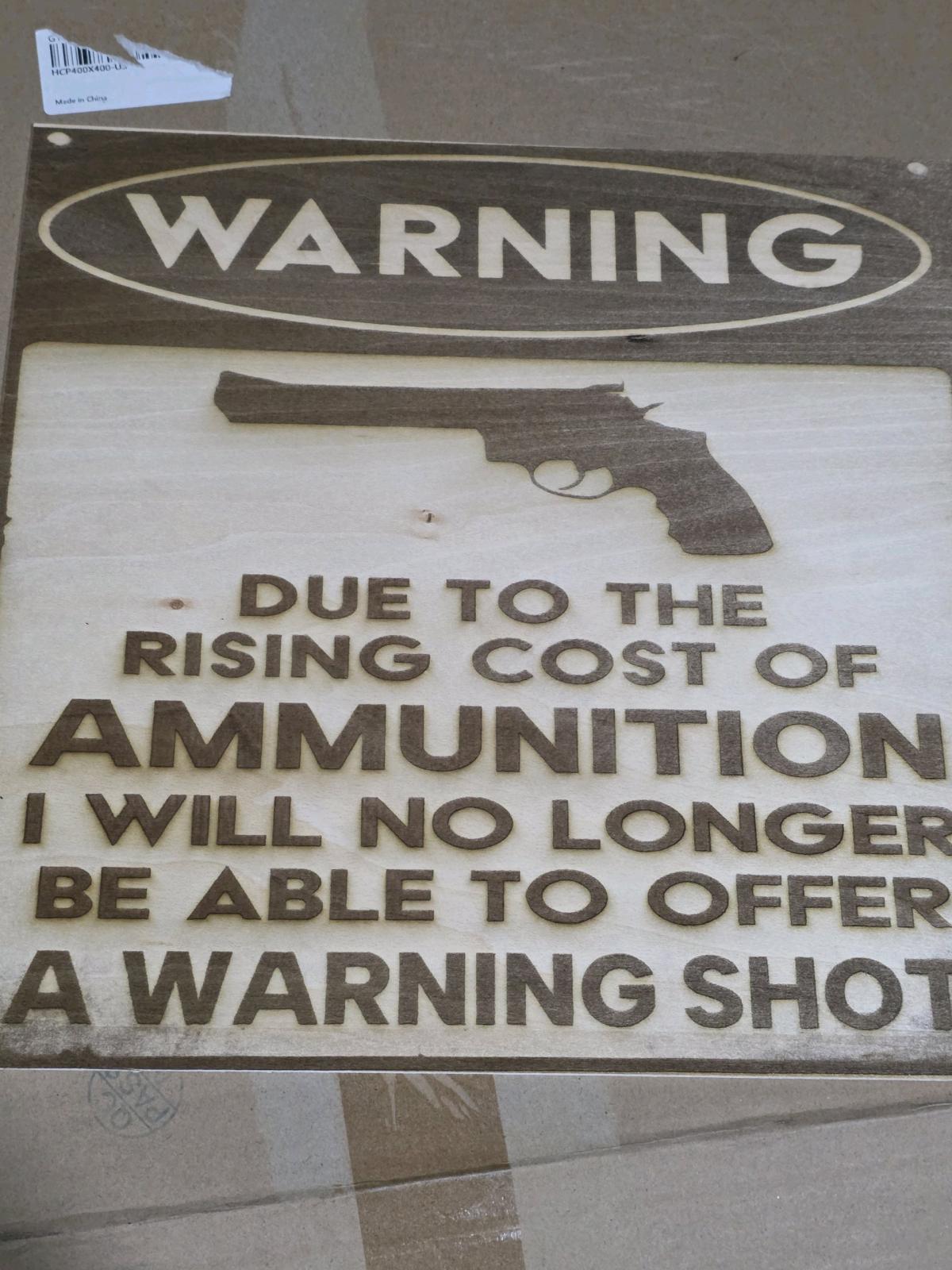 Warning sign for display - Aiken, South Carolina - FleaMarketBay