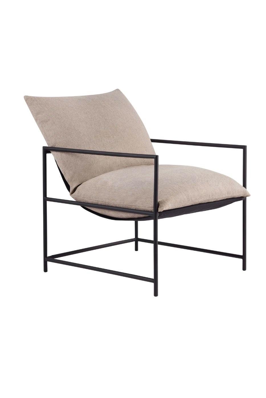 2x Mainstays Metalx Framed Sling Accent Chair Oatmeal - El Cajon, California - FleaMarketBay