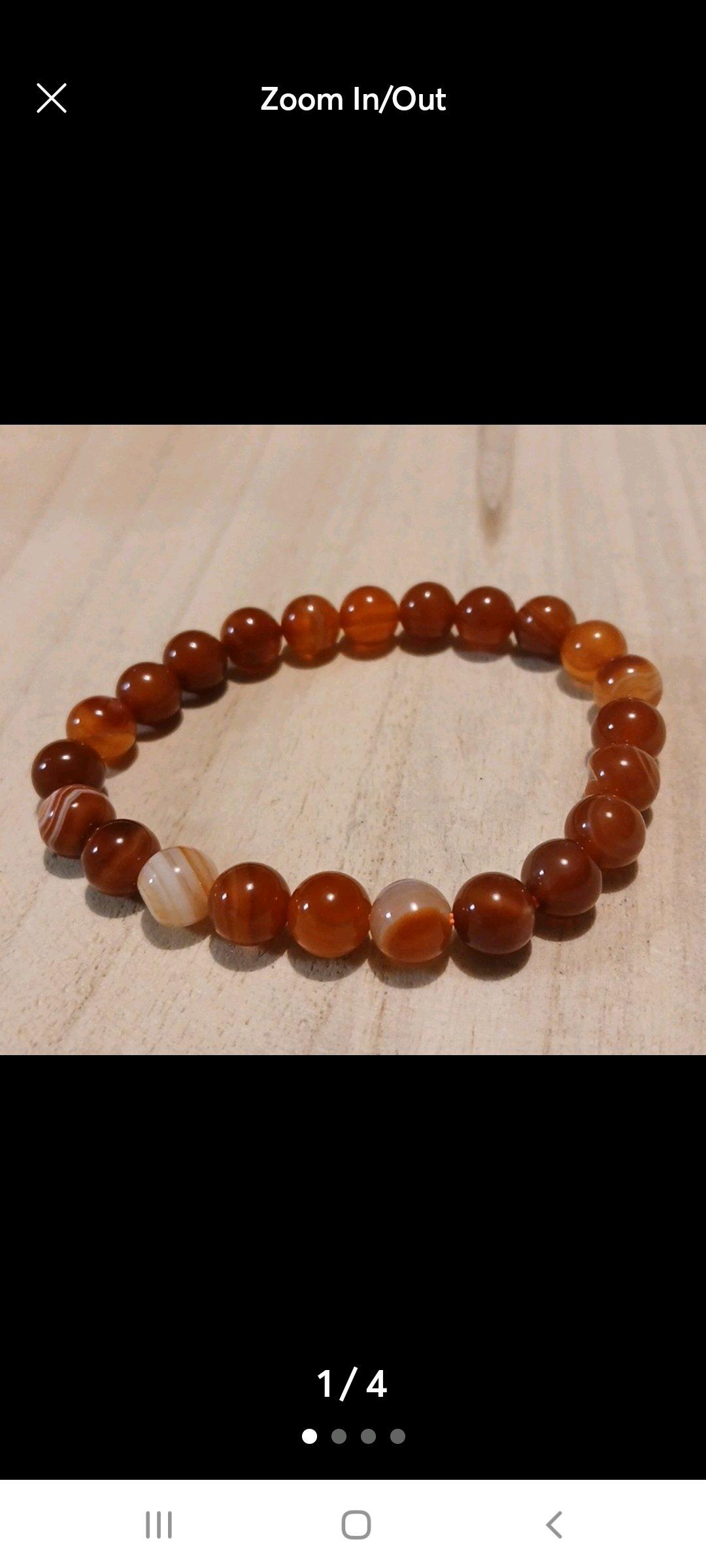 Carnelian Crystal Bracelet 67mm - Cheney, Washington - FleaMarketBay