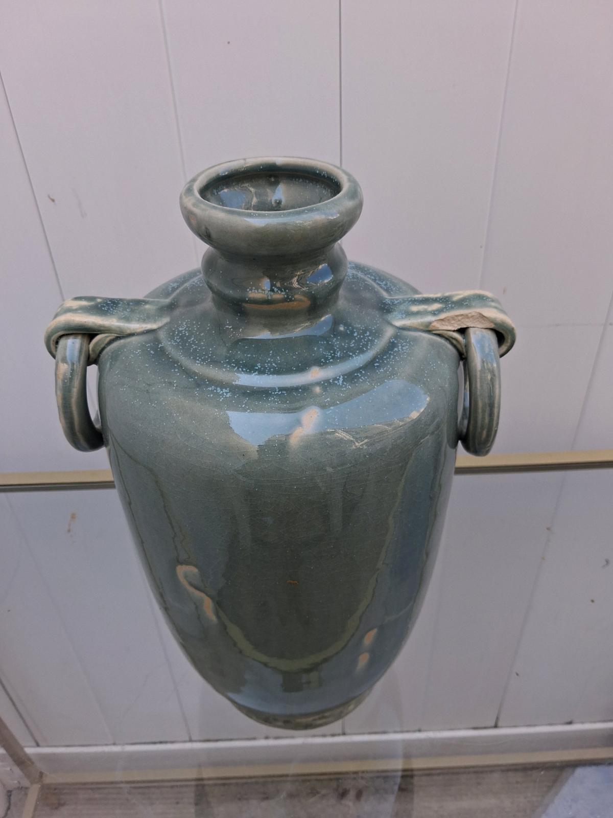 Teal Green Blue Decorative Vase - Philadelphia, Pennsylvania - FleaMarketBay