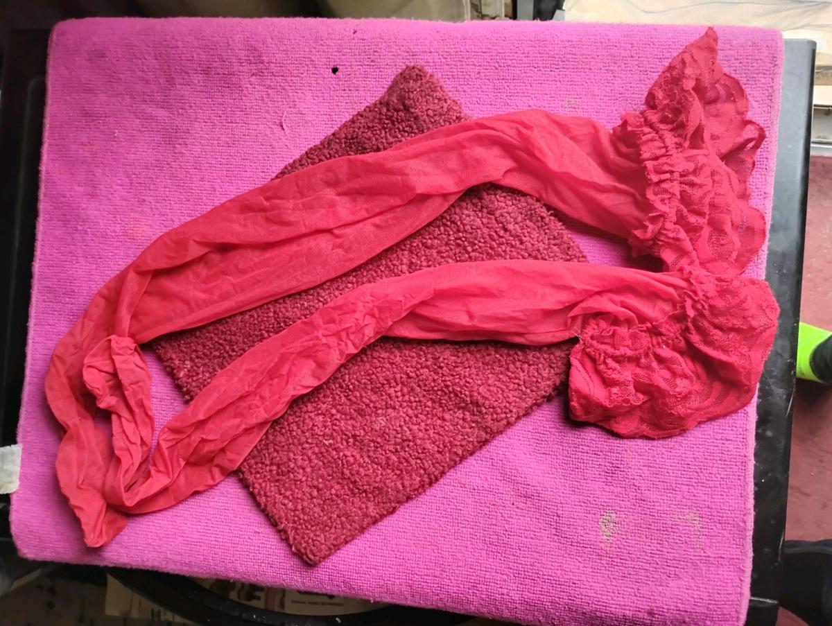 A Sexy Womans Pair of New Red Knee Highs with Lace - Swansea, South Carolina - FleaMarketBay