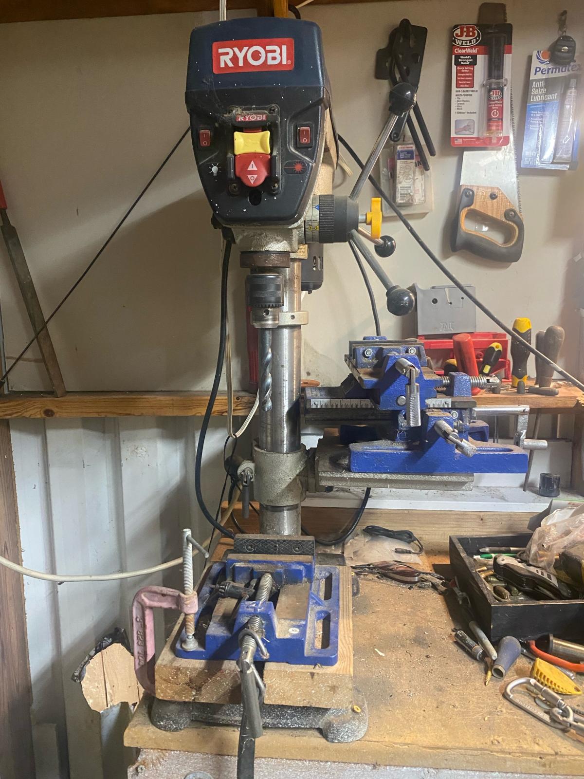 Ryobi drill press XY vice and punch - Kennedale, Texas - FleaMarketBay