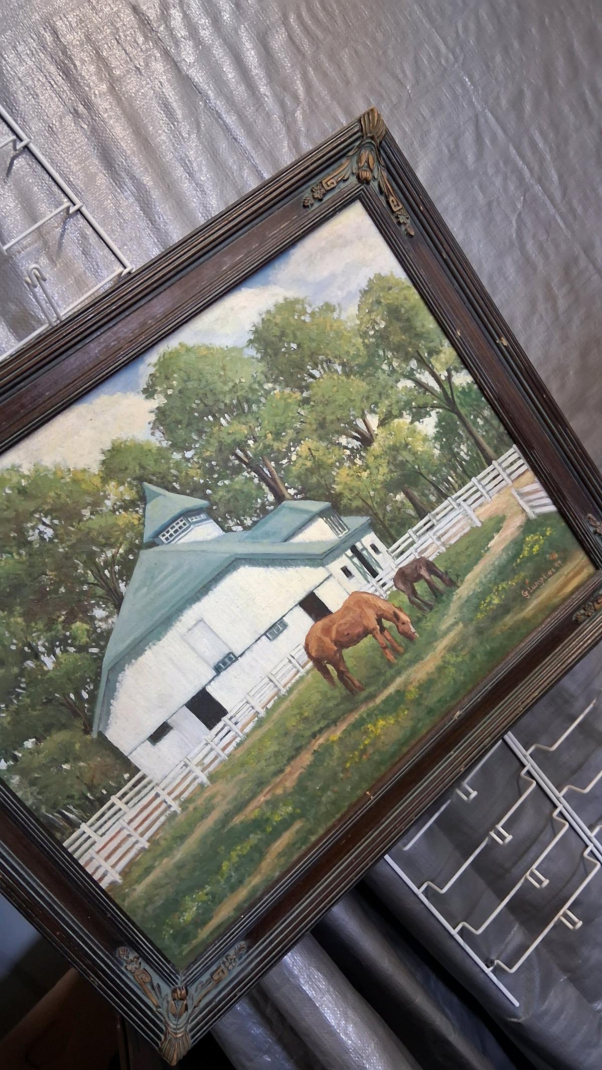 Original 1999 Oil on Canvas by Gary Lumpkins - Sweet Home, Arkansas - FleaMarketBay