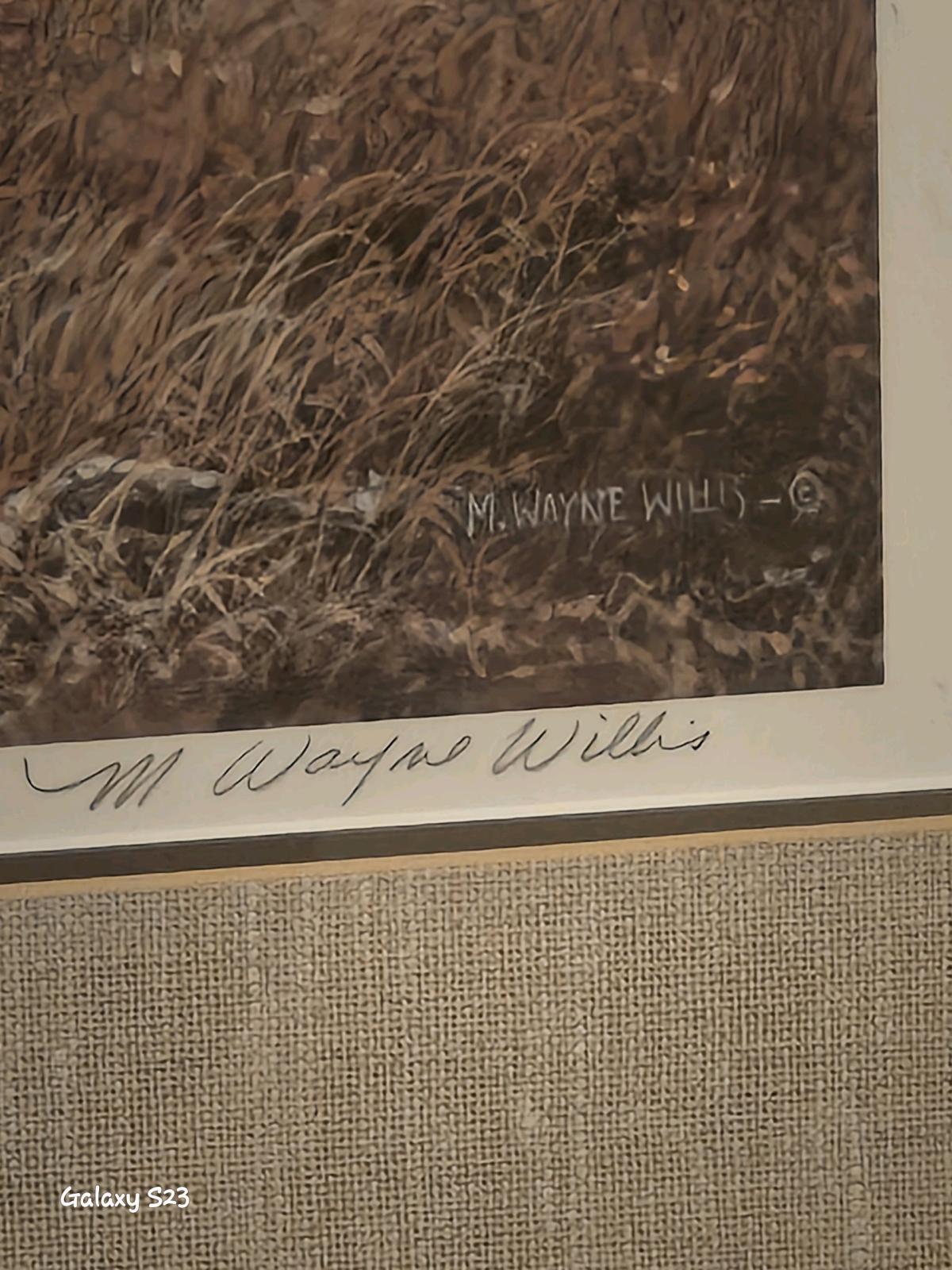 Covey of Quail near a Stone WallM Wayne Willis 19141991 your - Admire, Kansas - FleaMarketBay