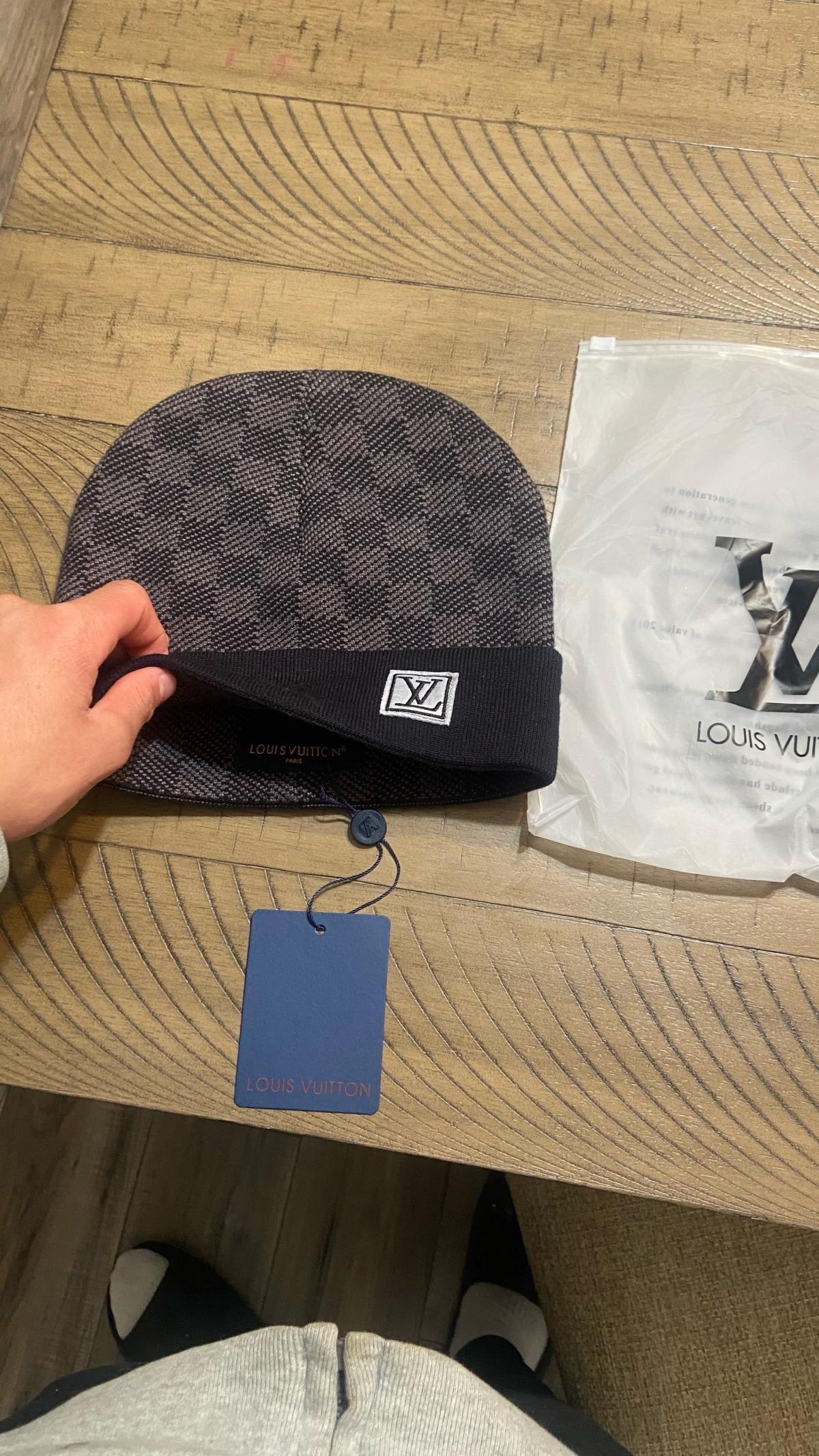 Dark grey Lv designer beanie - New Iberia, Louisiana - FleaMarketBay