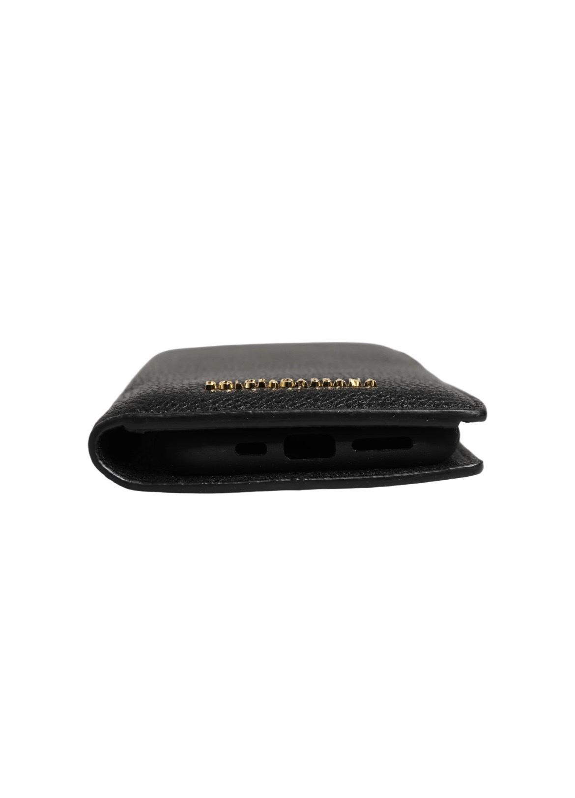 Dolce  Gabbana Flip Phone Case  Black Calf Leather iPhone 11 - Adamsville, Ohio - FleaMarketBay