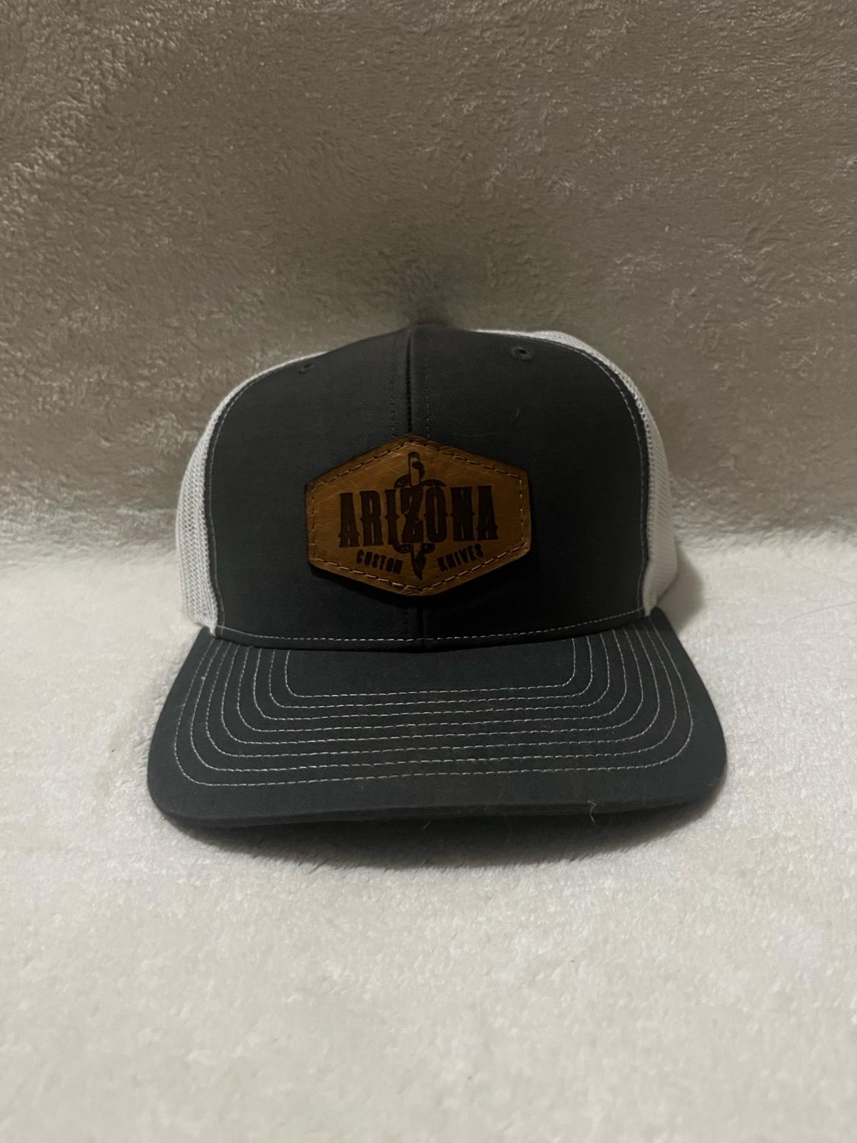 Arizona Custom KnivesLeather Patch SnapbackTrucker Hat - La Habra, California - FleaMarketBay