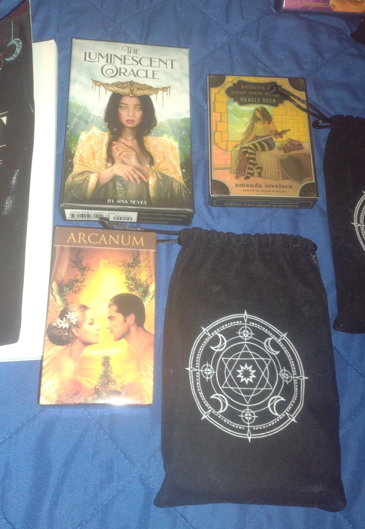 Tarot and Oracle Card Deck Lot with Bags and Love Tarot Book - Bay City, Michigan - FleaMarketBay