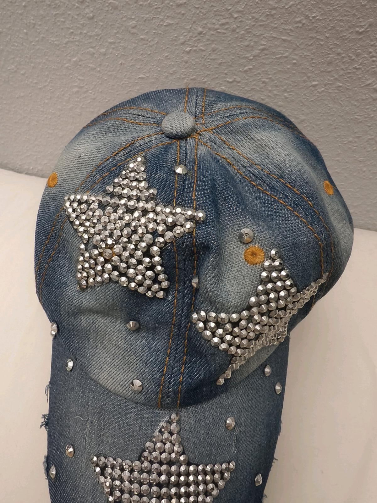 Y2K Denim Star Rhinestone Cap - Rosemead, California - FleaMarketBay