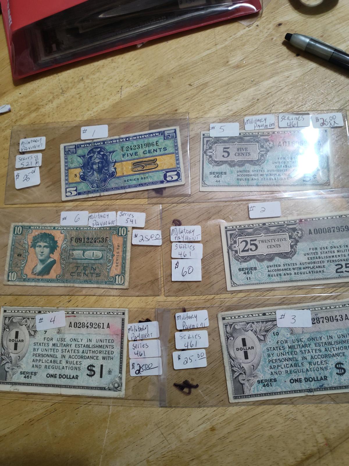 usa old military currency - Vineland, New Jersey - FleaMarketBay