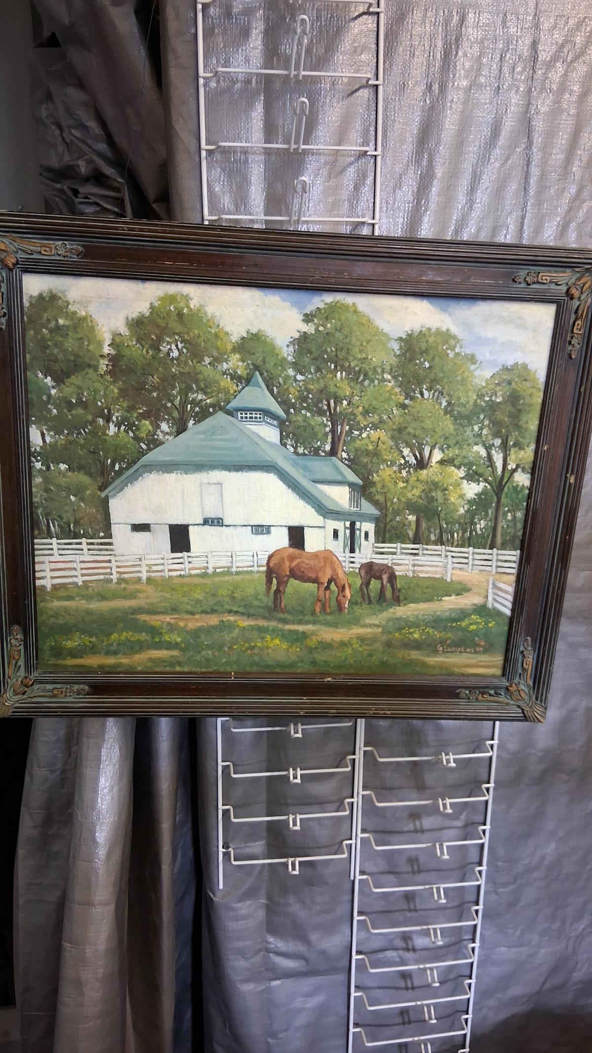 Original 1999 Oil on Canvas by Gary Lumpkins - Sweet Home, Arkansas - FleaMarketBay