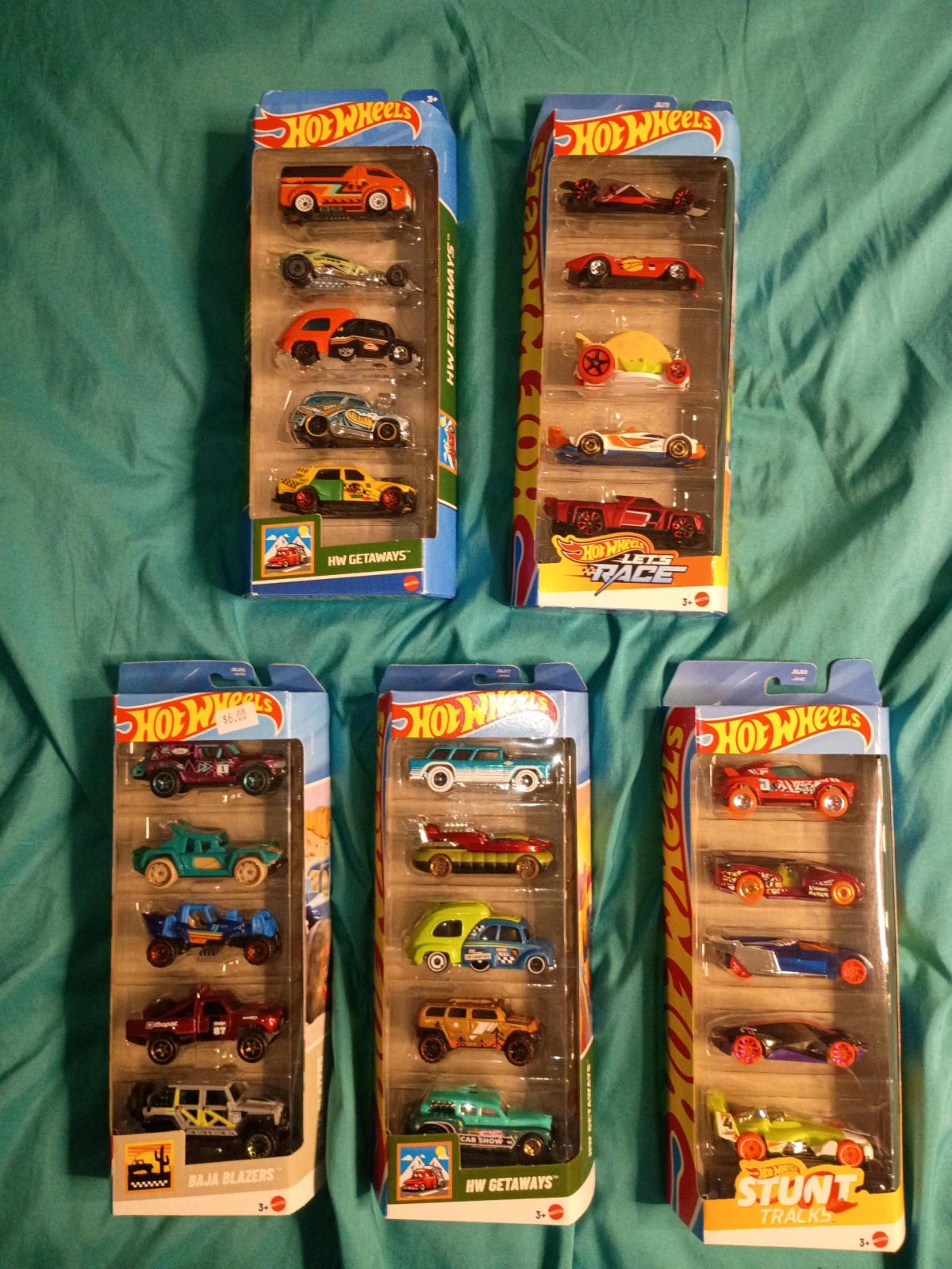 hotwheels 5packs 5dollRs a piece or all for 20 - Tomah, Wisconsin - FleaMarketBay