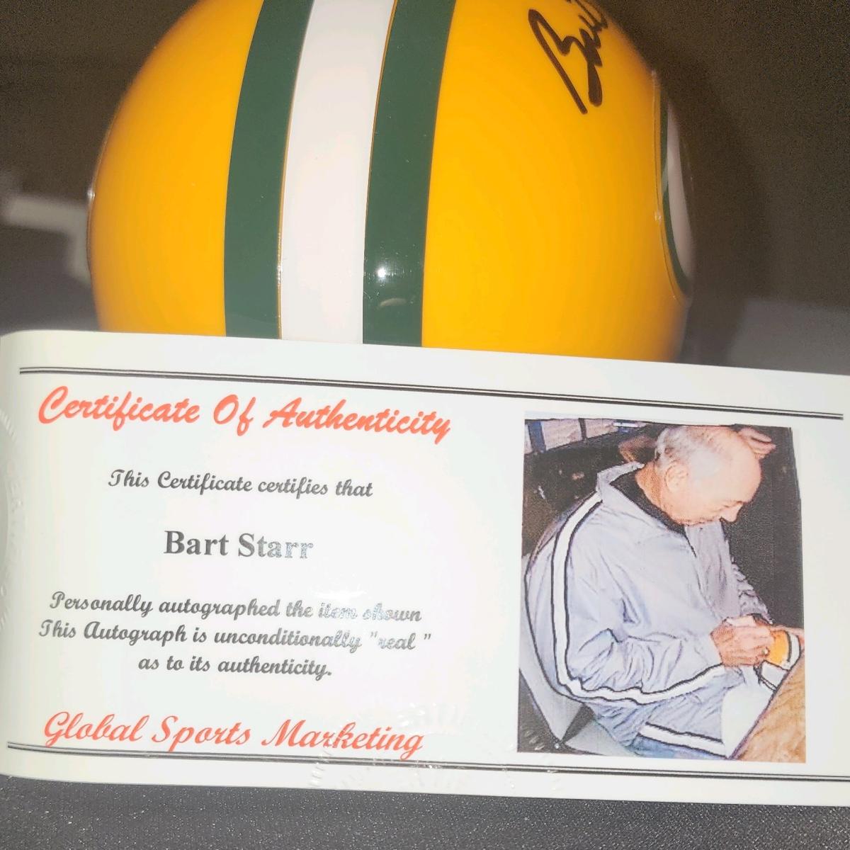 Bart Starr SB I and II MVP autographed mini helmet - Tulsa, Oklahoma - FleaMarketBay