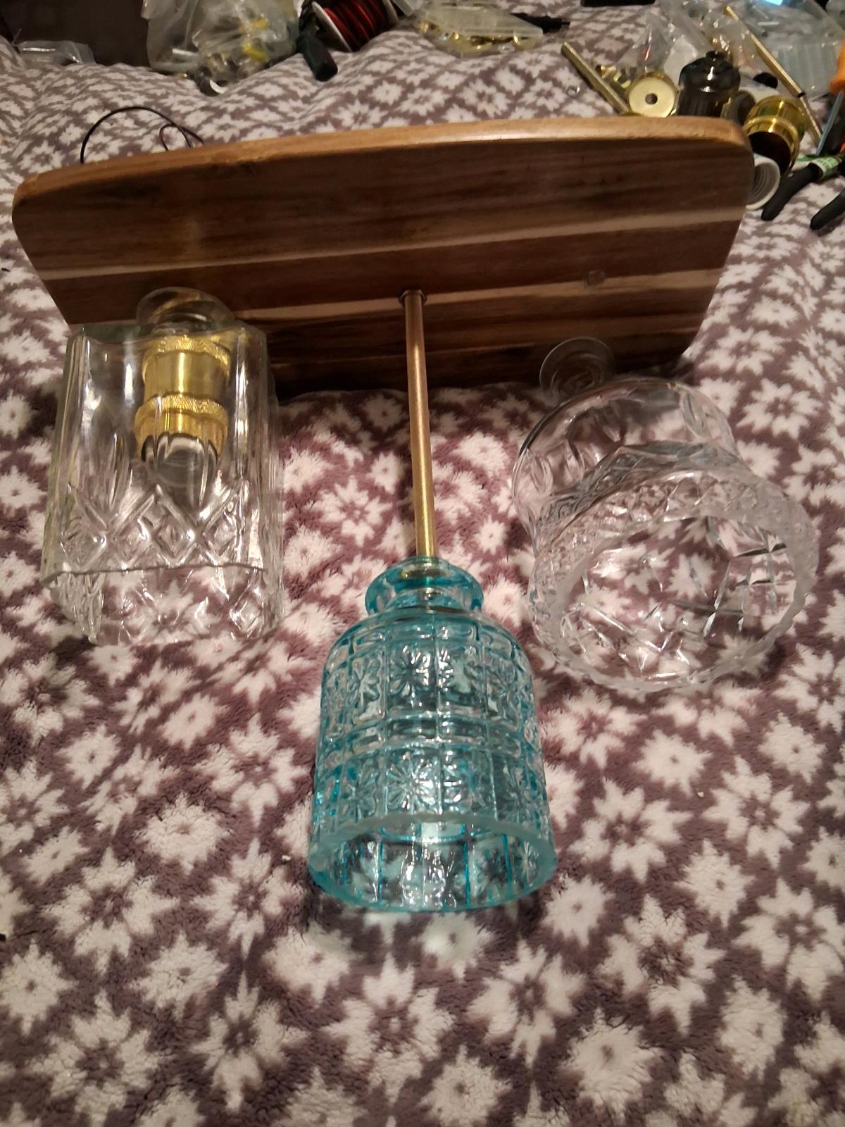 Custom Glass Bottle Elegant Light Fixture - Chino, California - FleaMarketBay