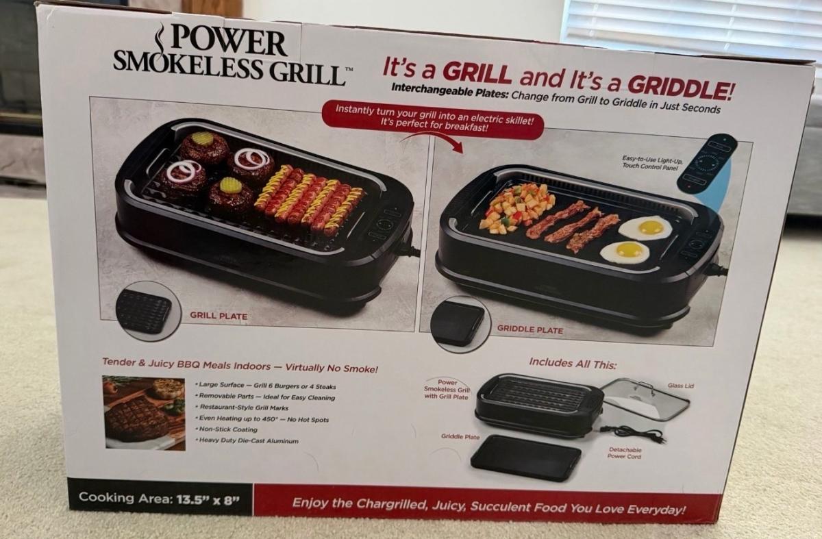 Tristar Smokeless Indoor Electric Grill With Tempered Lid - Menifee, California - FleaMarketBay