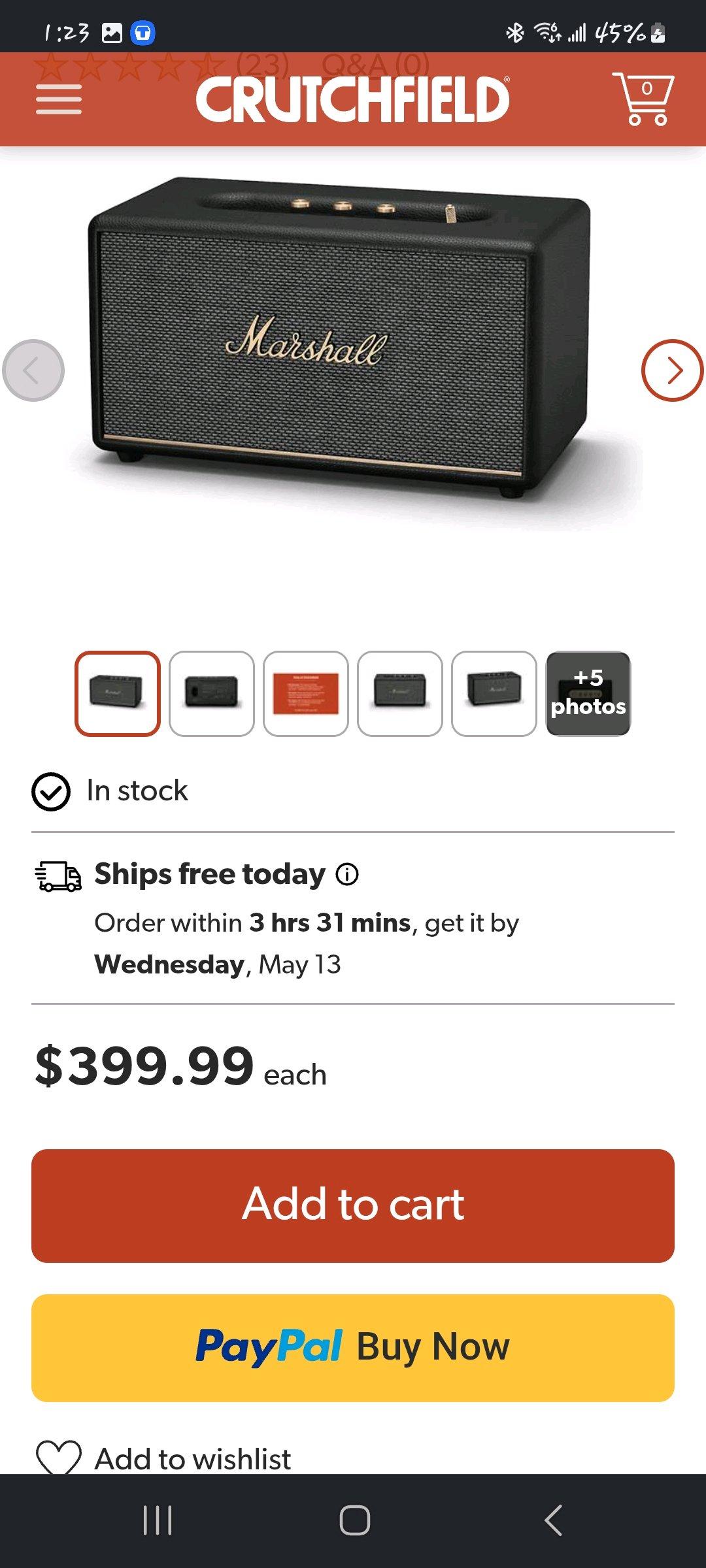 Marshal Stanmore 3 Bluetooth speaker - Matthews, North Carolina - FleaMarketBay