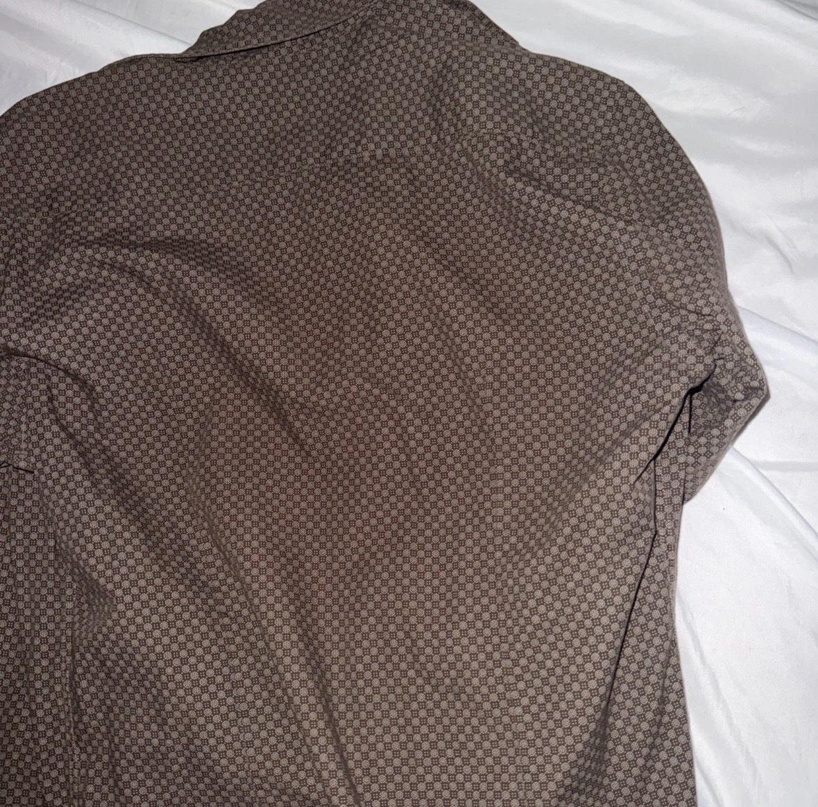 Zara men plaid pattern checkered brown large long sleeve shi - Garden Grove, California - FleaMarketBay