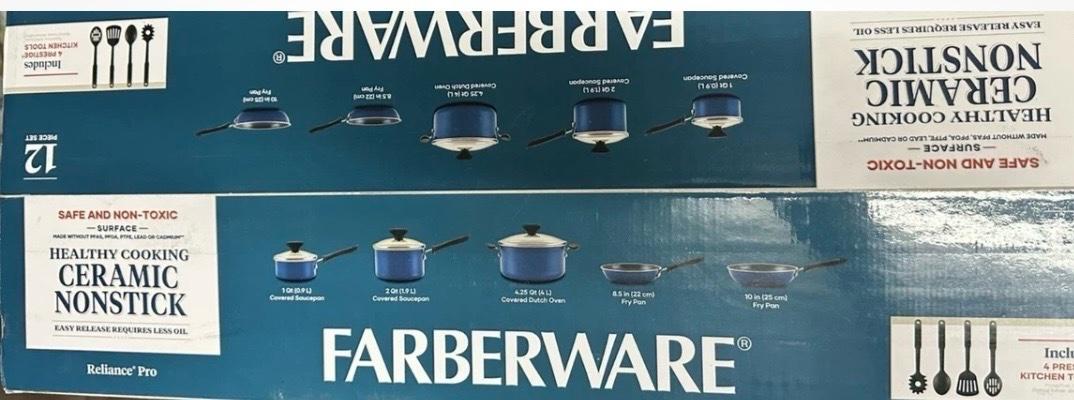 12pc Ceramic Nonstick Cookware - Elk Grove, California - FleaMarketBay