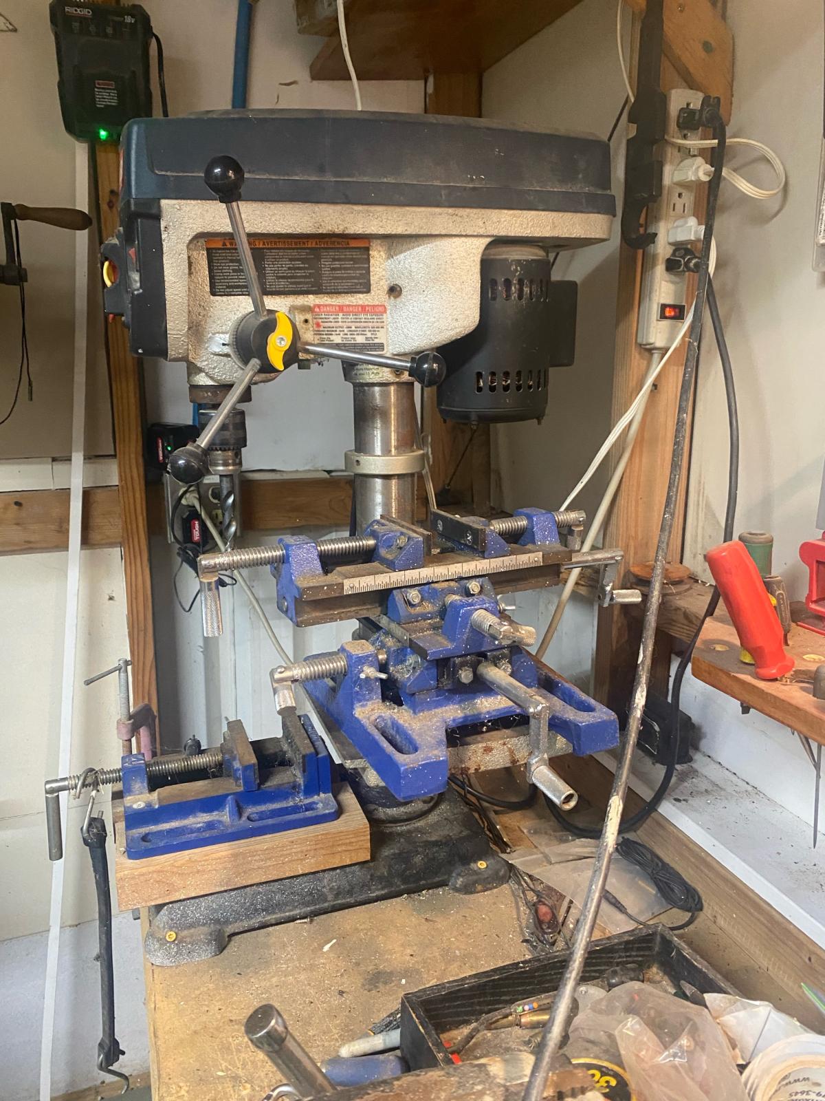 Ryobi drill press XY vice and punch - Kennedale, Texas - FleaMarketBay