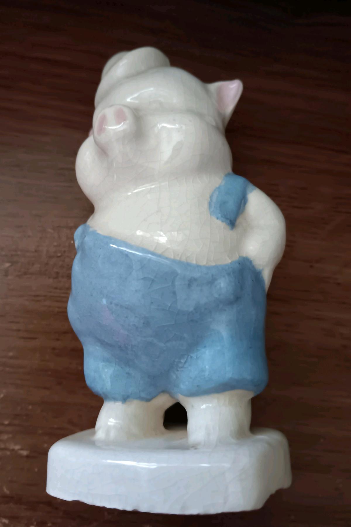 Blue Pig w Overalls - Alicia, Arkansas - FleaMarketBay