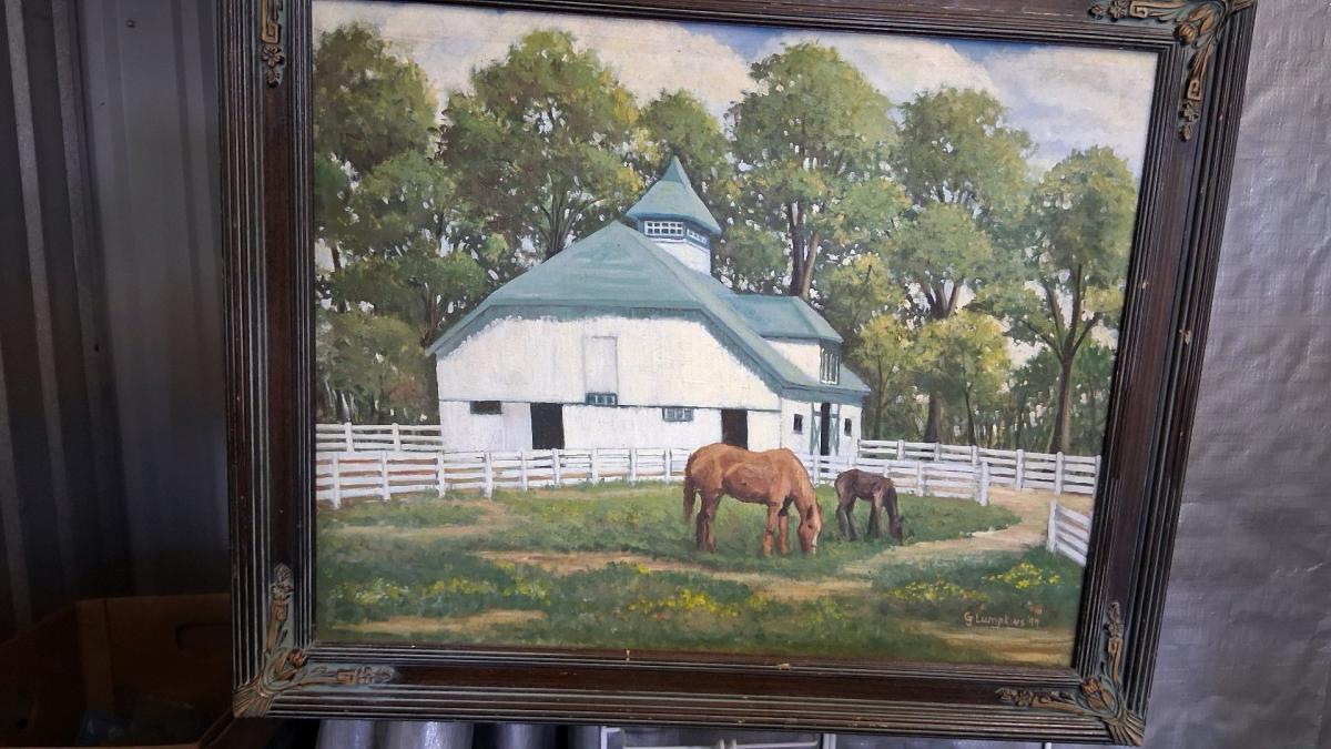 Original 1999 Oil on Canvas by Gary Lumpkins - Sweet Home, Arkansas - FleaMarketBay