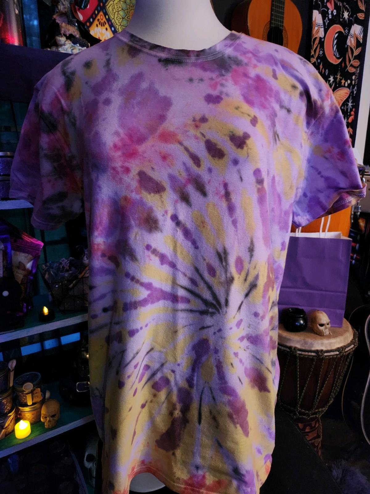 Lavender Moon Hand Dyed Spiral Tie Dye T Shirt One of a kind - Anderson, South Carolina - FleaMarketBay