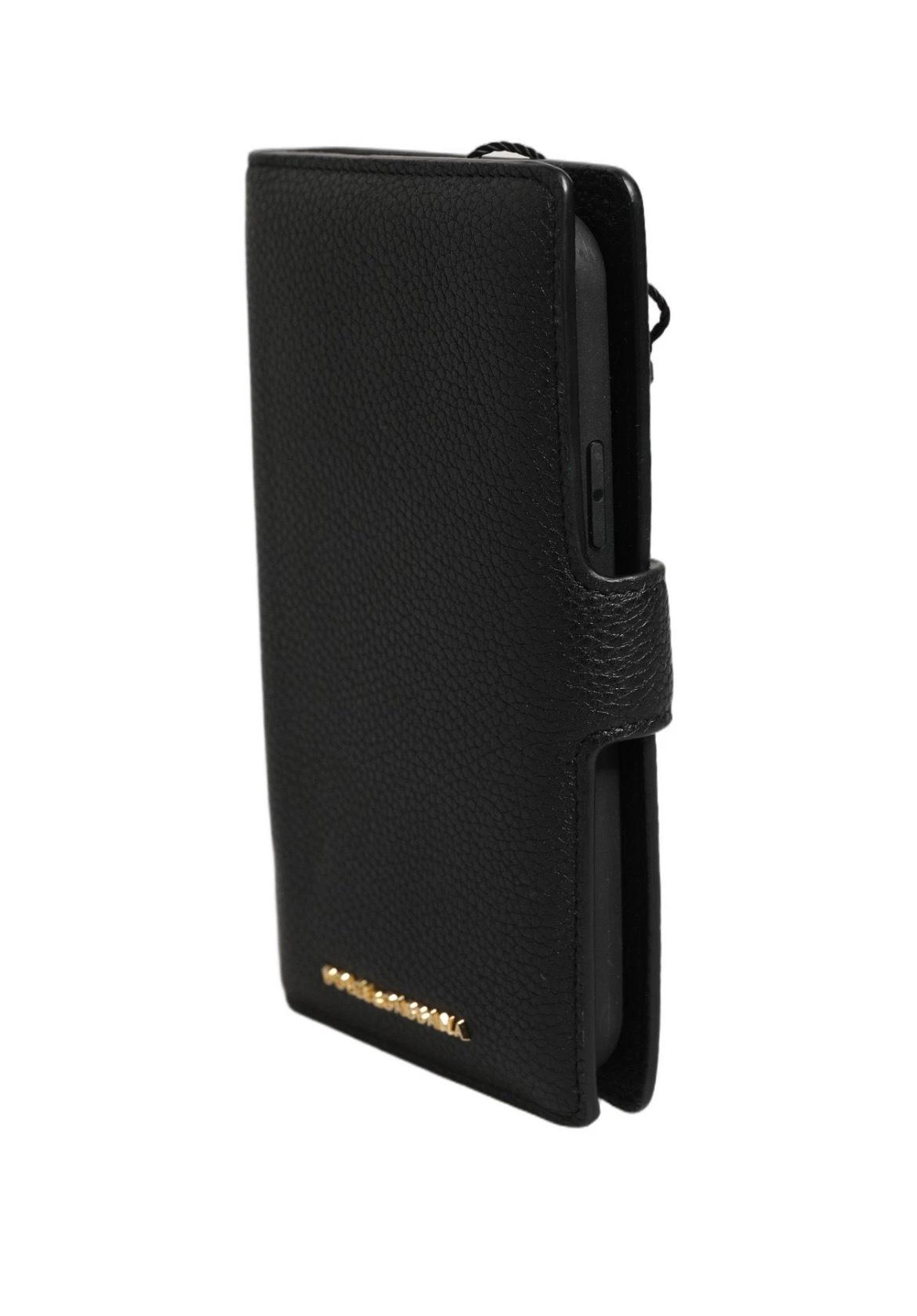 Dolce  Gabbana Flip Phone Case  Black Calf Leather iPhone 11 - Adamsville, Ohio - FleaMarketBay
