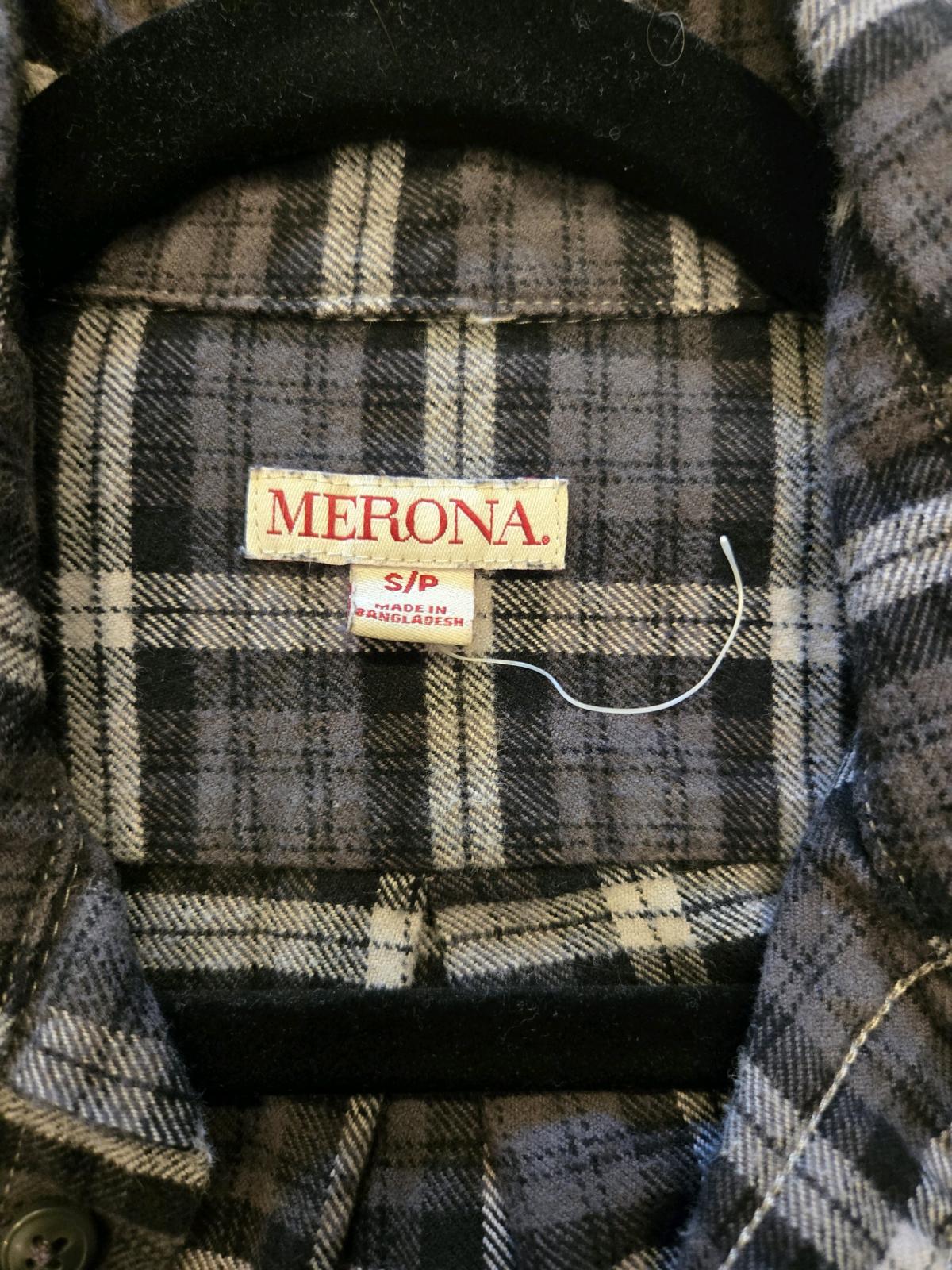 Merona size small black white paid button down - Woodbridge, New Jersey - FleaMarketBay