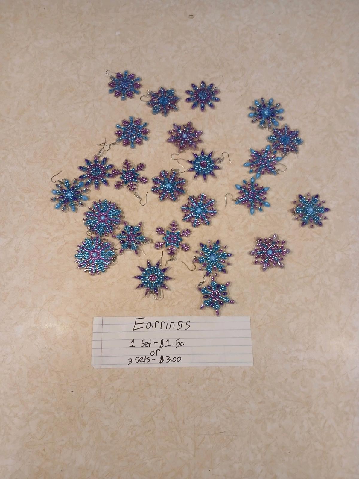 Diamond art earrings - Howard City, Michigan - FleaMarketBay