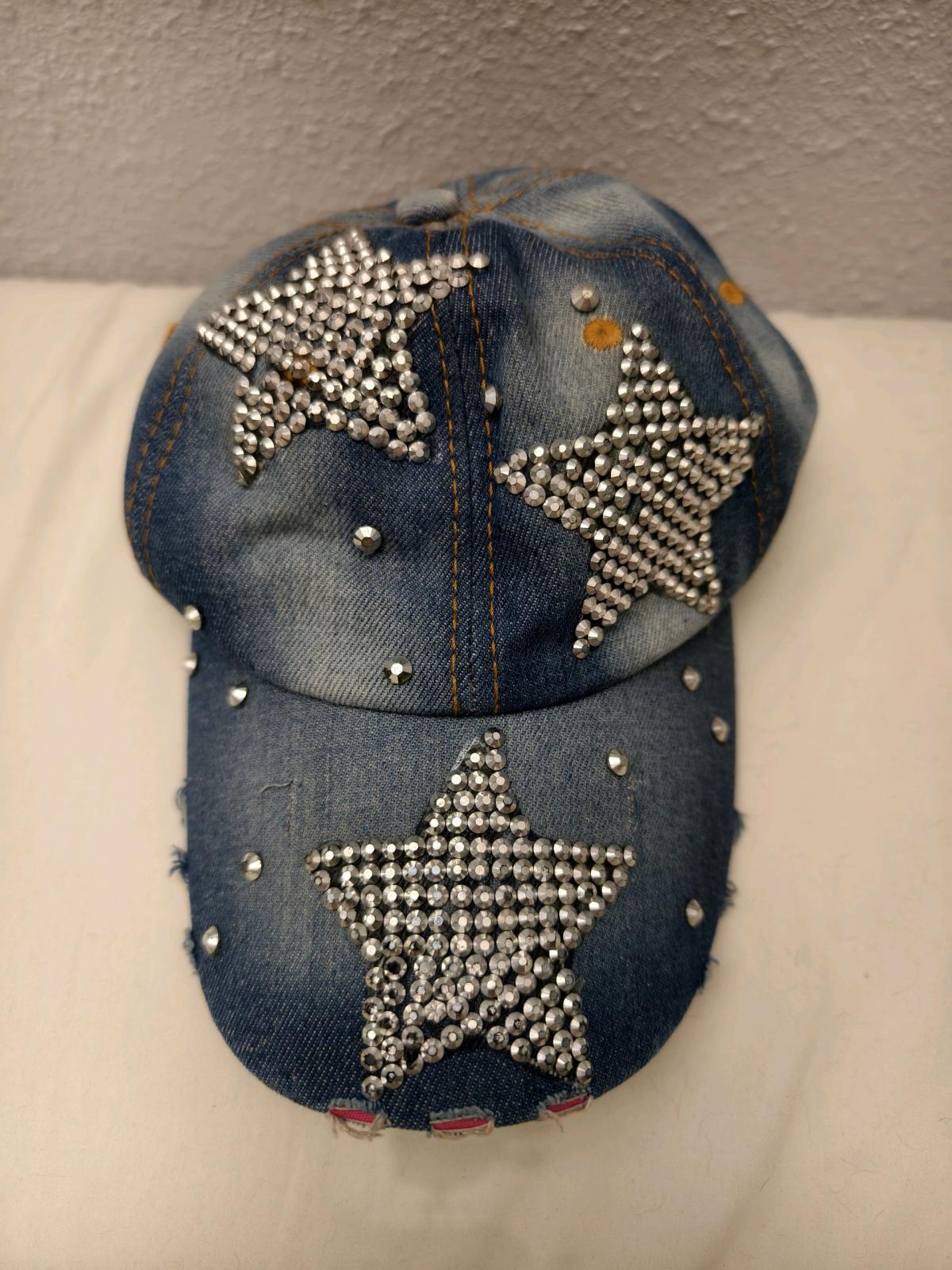 Y2K Denim Star Rhinestone Cap - Rosemead, California - FleaMarketBay