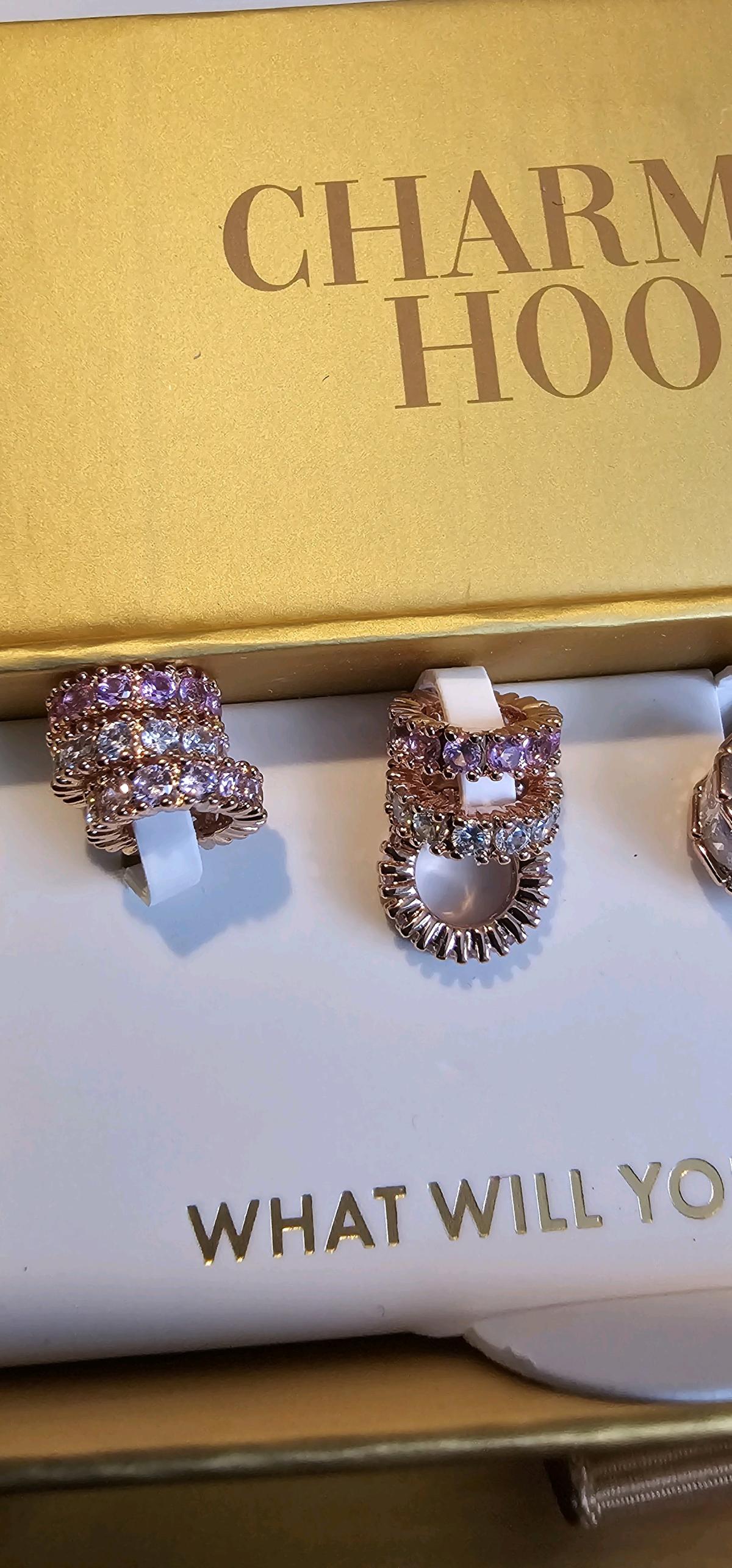 Rose Quartz  Pink Corundum Diamond Cubic Zirconia Earrings - Moncks Corner, South Carolina - FleaMarketBay
