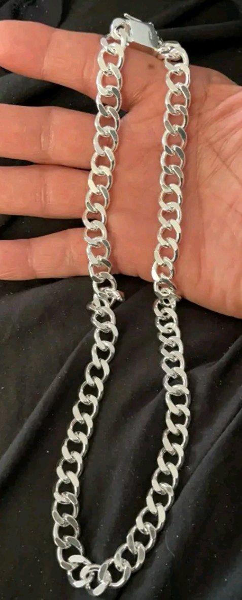 Brand New 9mm 925 Silver Cuban Link 22 Inches Long 925 - Grayson, Georgia - FleaMarketBay