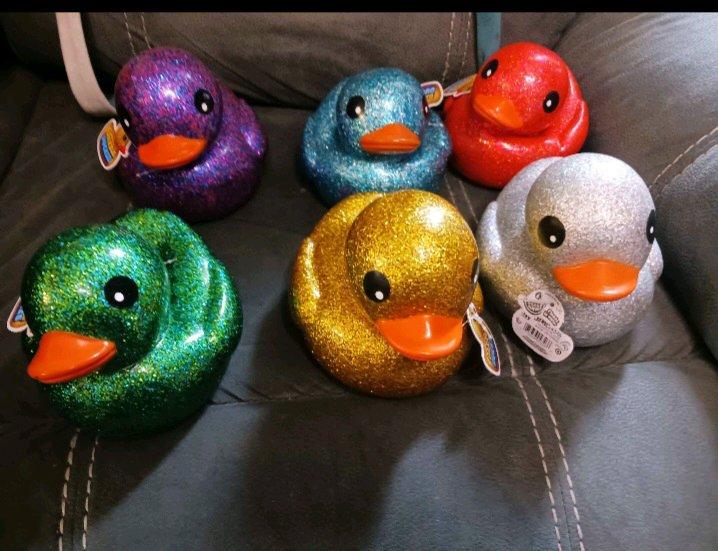 7in Glitter Ducks Pack of 6 - Grand Haven, Michigan - FleaMarketBay