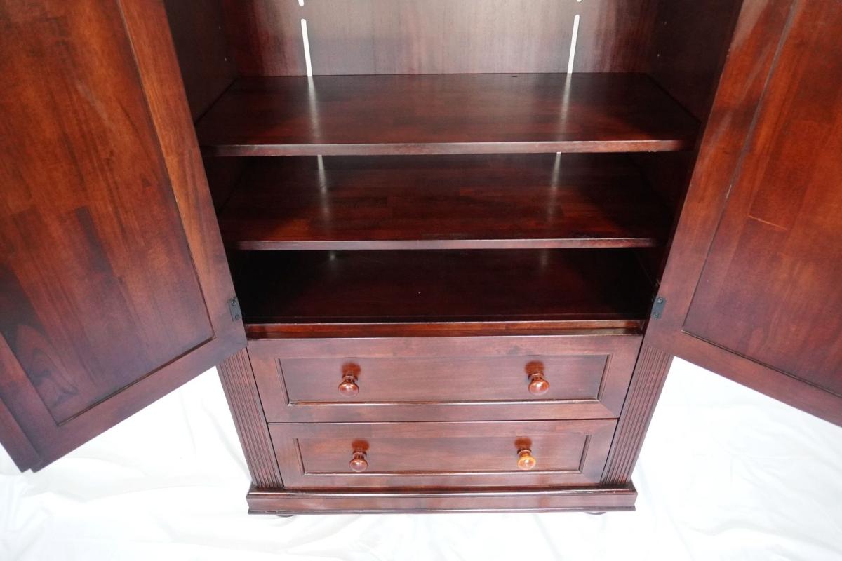 Beautiful Cherry Hardwood Armoire Dresser Entertainment Center with Drawers - , California - FleaMarketBay