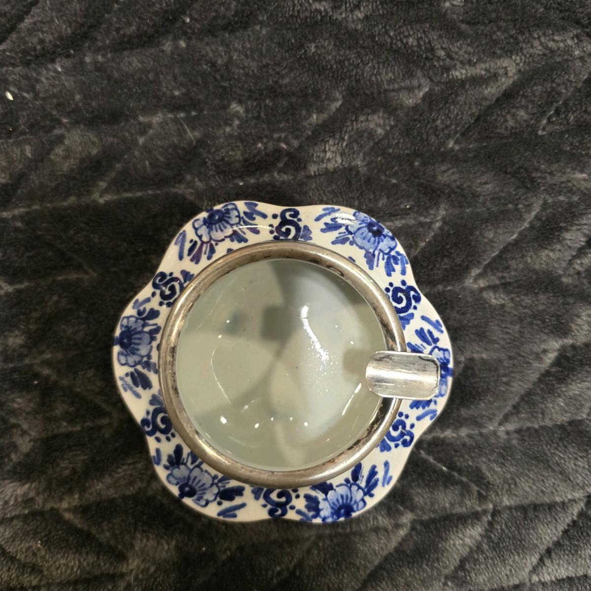 vintage Swedish Delfts Halland porcelain footed ashtray - Thorofare, New Jersey - FleaMarketBay