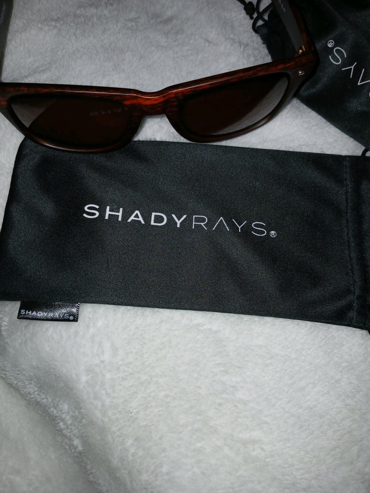 Shady Rays Polarized Sunglasses Wood Grain Frame Brown - Crystal Lake, Illinois - FleaMarketBay