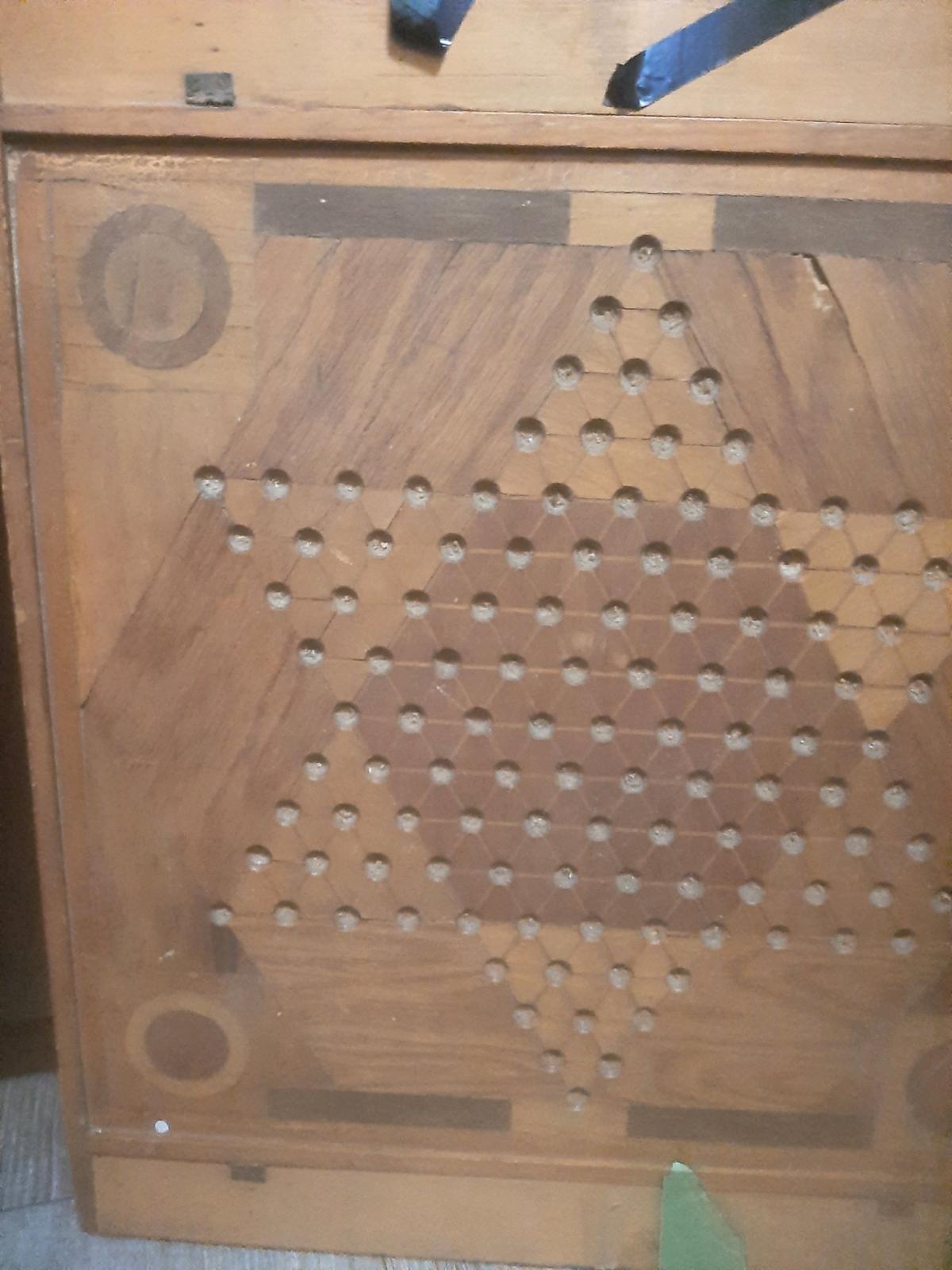 vintage carrom panel wodode 2 sided chienese checker board - Burgettstown, Pennsylvania - FleaMarketBay