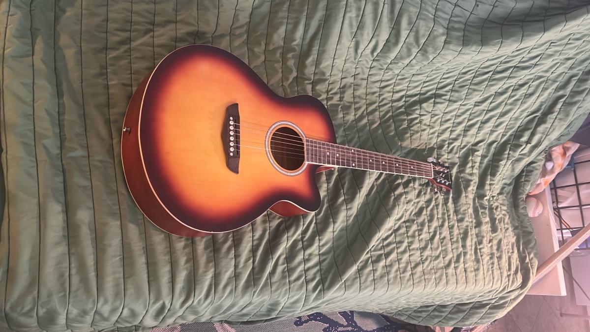 acoustic guitar with a fresh pair of strings - Long Beach, California - FleaMarketBay