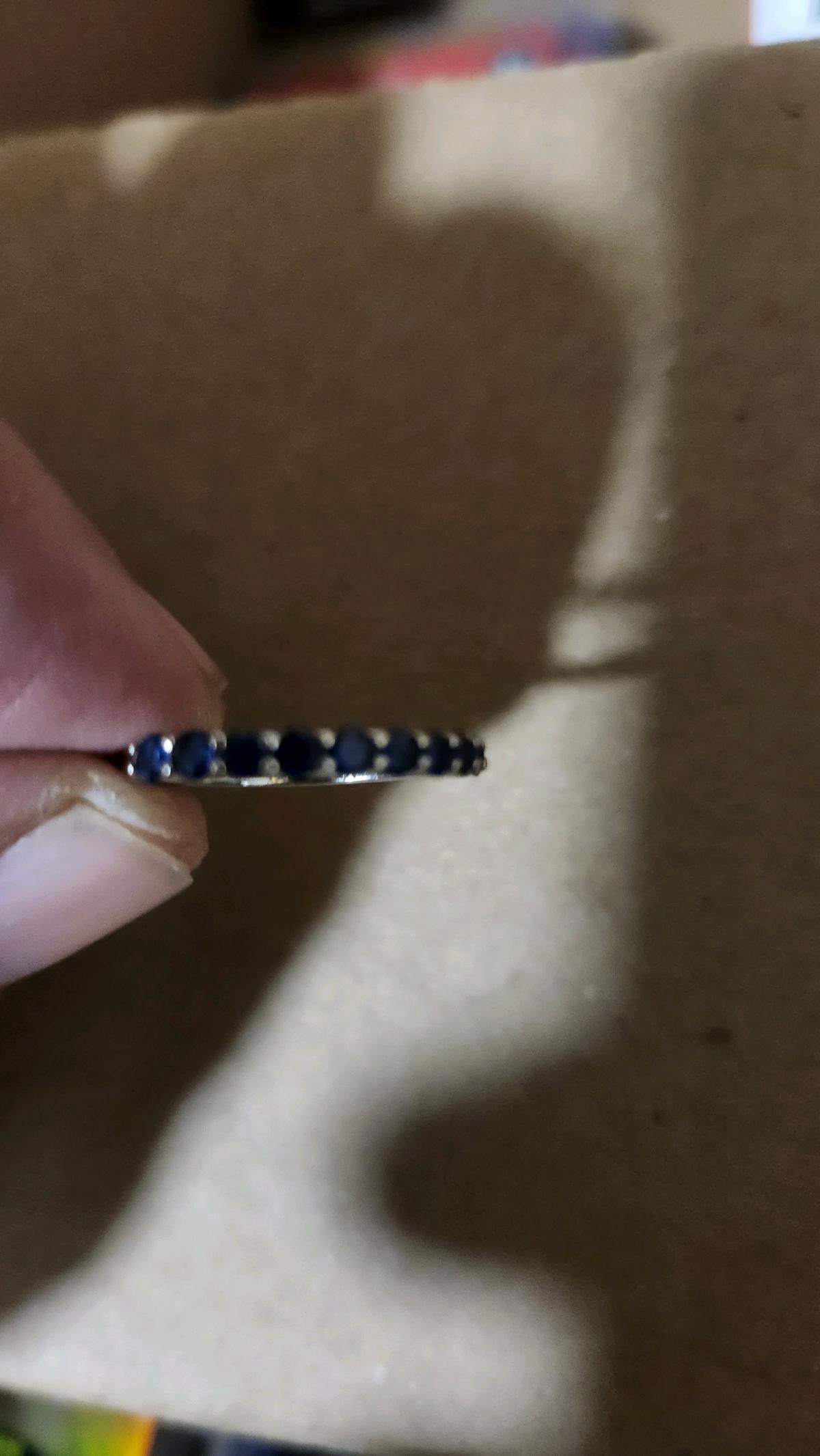 14k white gold ring with sapphires - Kansas City, Missouri - FleaMarketBay