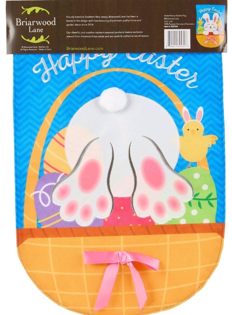 Briarwood Lane 125x18 Easter Basket Bunny Garden Flag - Angleton, Texas - FleaMarketBay