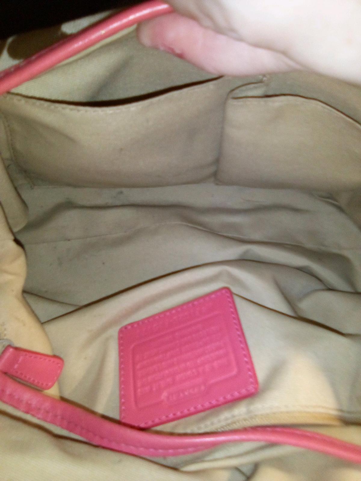 ladies Coach pink and tan purse - Sugar Land, Texas - FleaMarketBay