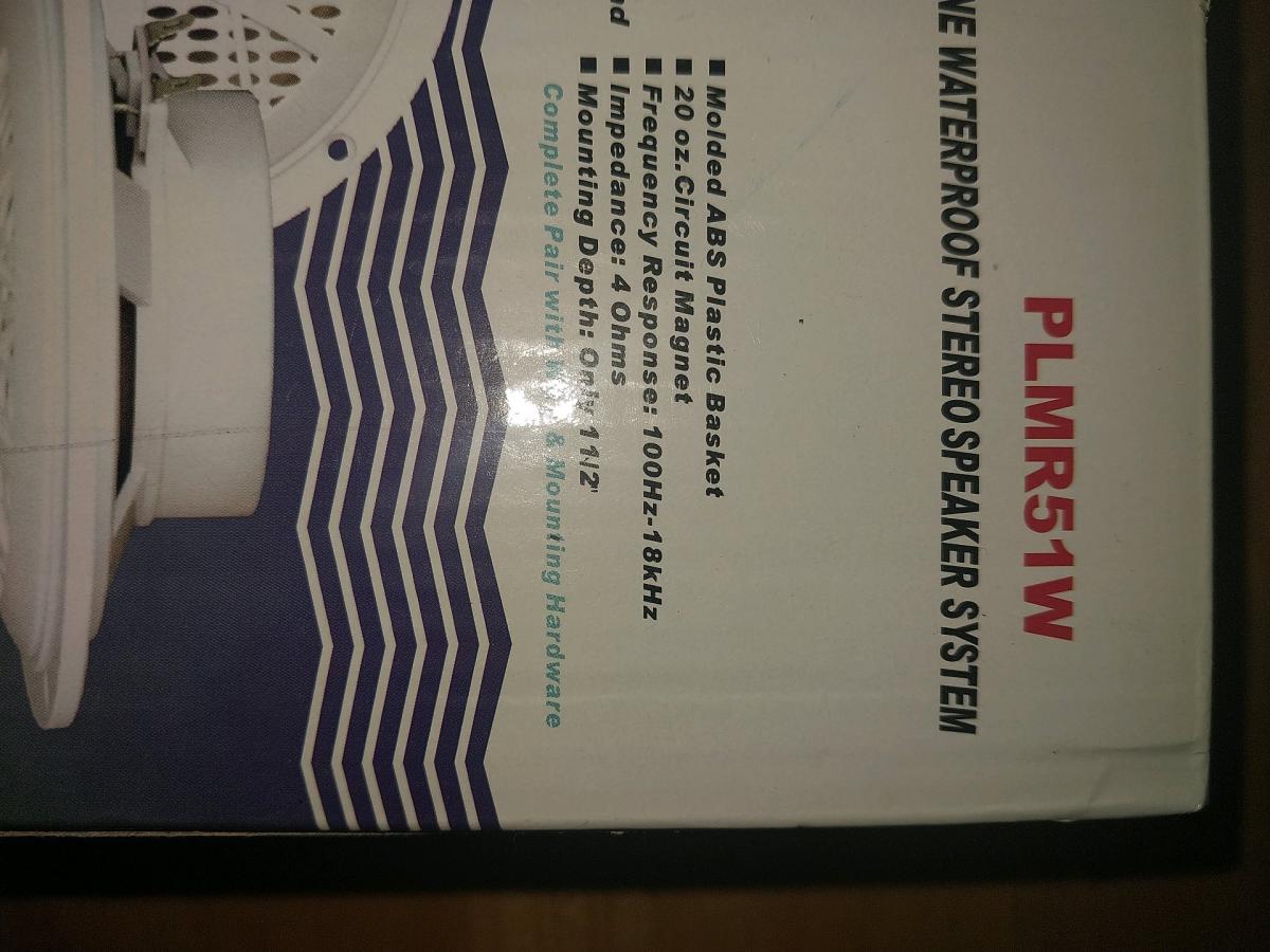 Marine grade speakers one pair nib - Alto, Michigan - FleaMarketBay